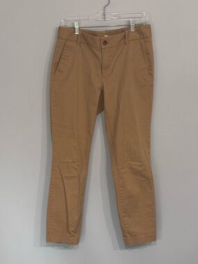J. Crew Frankie Stretch Brown Chinos in Saddle Tan Color Size 8 Women’s